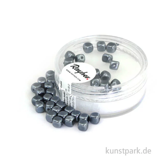Artikelbild 1 des Artikels “Renaissance-Würfel - 4,5 x 5 mm - 40 Stück Anthrazit“