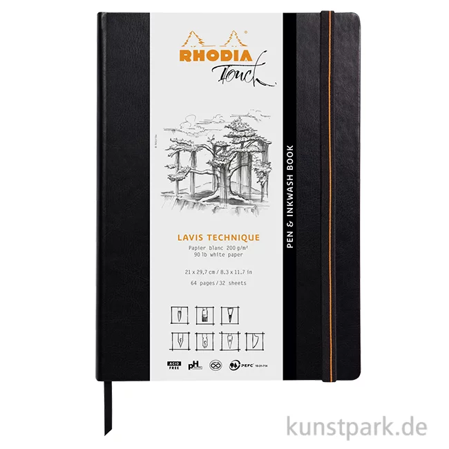 Artikelbild 1 des Artikels “Rhodia Pen & Inkwash Book, 200 g/m², 32 Blatt DIN A4“