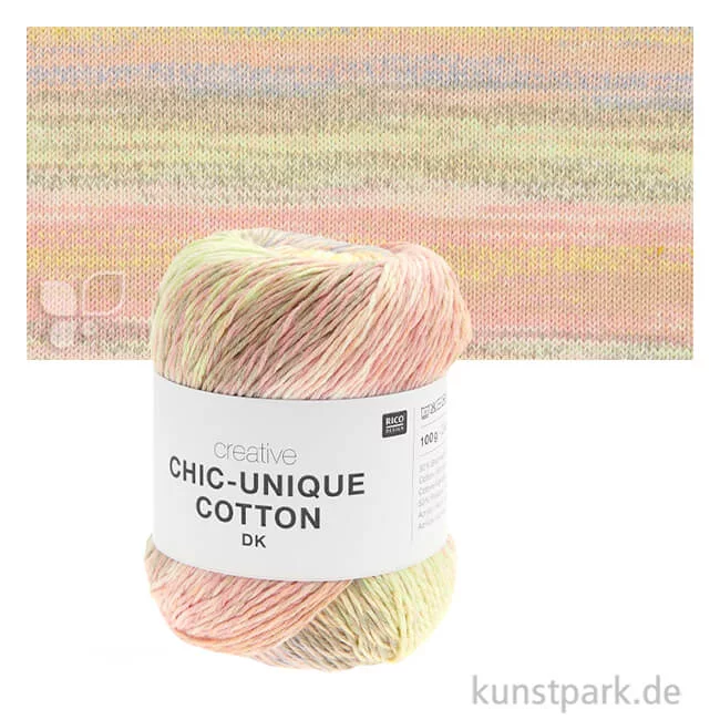 Artikelbild 1 des Artikels “Rico Garn - Creative Chic-Unique Cotton dk, 100g, 240m Farbe | Pastels“