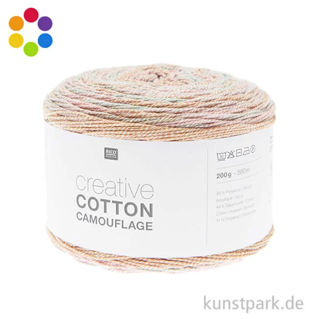 Artikelbild 1 des Artikels “Rico Garn - Creative Cotton Camouflage, 200g, 580m “