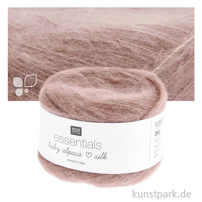 Artikelbild 1 des Artikels “Rico Garn - Essentials Baby Alpaca Loves Silk, 25g, 200m Farbe | Altrosa“