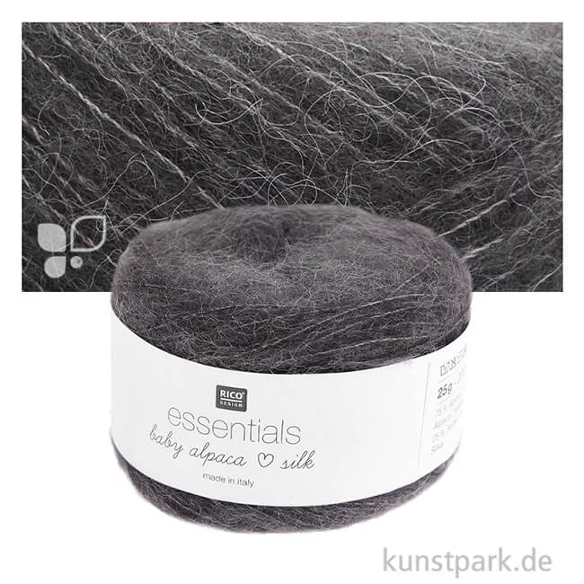 Artikelbild 1 des Artikels “Rico Garn - Essentials Baby Alpaca Loves Silk, 25g, 200m Farbe | Grau“