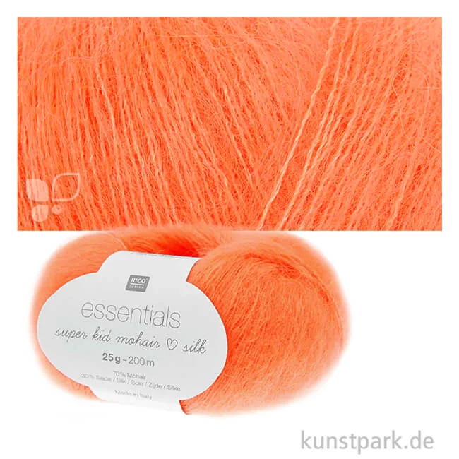 Artikelbild 1 des Artikels “Rico Garn - Essentials Super Kid Mohair Loves Silk, 25g, 200m Farbe | Neon-Orange“