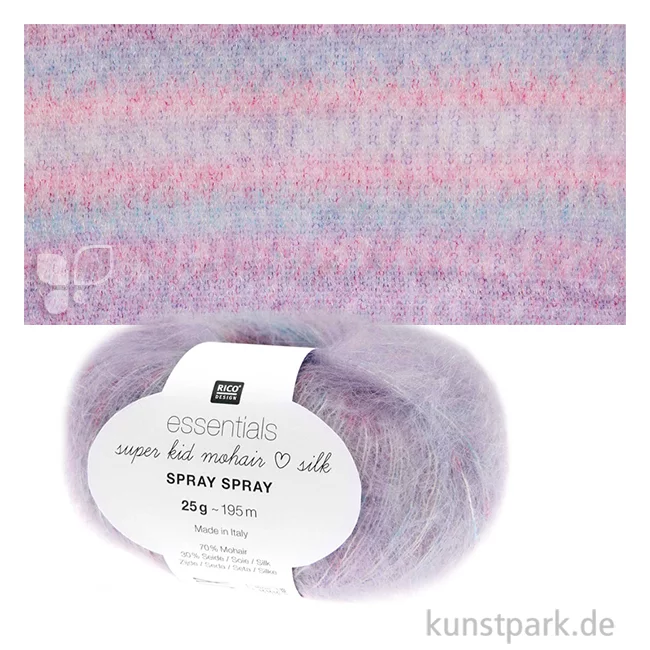 Artikelbild 1 des Artikels “Rico Garn - Essentials Super Kid Mohair Loves Silk Spray, 25g, 195m Farbe | Icecream“