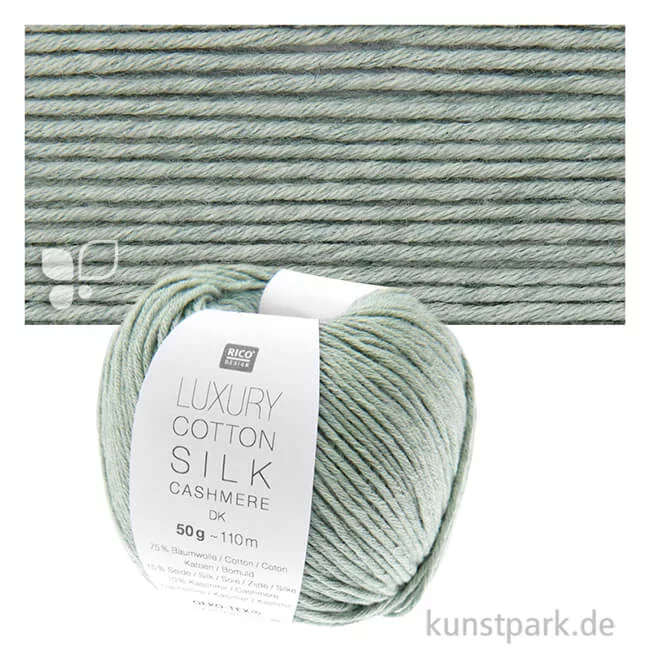 Artikelbild 1 des Artikels “Rico Garn - Luxury Cotton Silk Cashmere dk, 50g, 110m Farbe | Aqua“