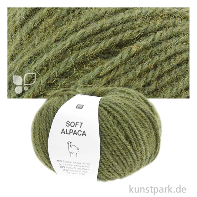 Artikelbild 1 des Artikels “Rico Garn - Soft Alpaca, 50g, 125m Farbe | Oliv“