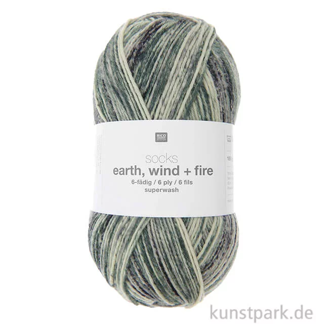 Artikelbild 1 des Artikels “Rico Sockenwolle - Earth Wind Fire 4-fädig, 100g, 400m “