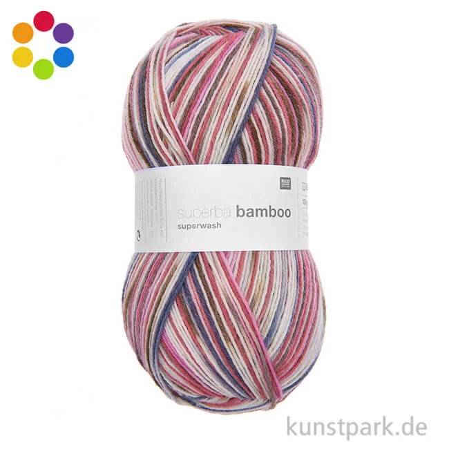 Artikelbild 1 des Artikels “Rico Sockenwolle - Superba Bamboo 4-fädig, 100g, 420m “