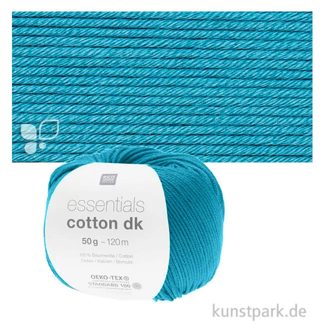 Artikelbild 1 des Artikels “Rico Wolle - Essentials Cotton dk, 100% Baumwolle, 50g, 120m Farbe | Dunkelpetrol“