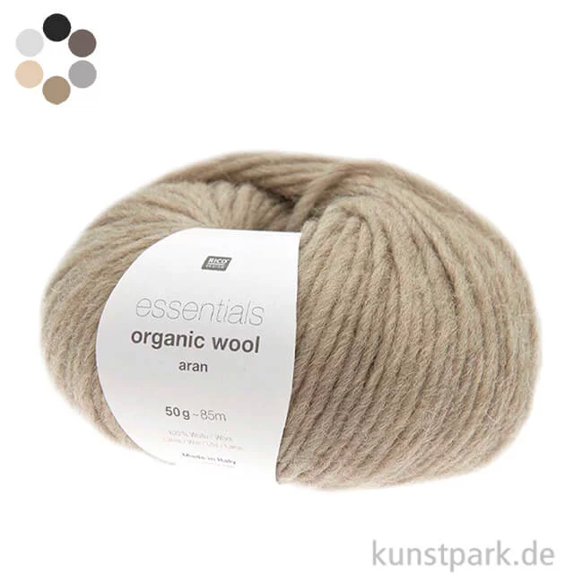 Artikelbild 1 des Artikels “Rico Wolle - Essentials Organic, 100% Wool, aran, 50g, 85m “
