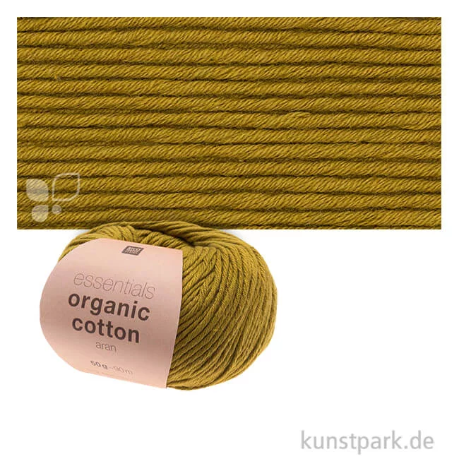 Artikelbild 1 des Artikels “Rico Wolle - Essentials Organic Cotton aran, 100% Baumwolle, 50g, 90m Farbe | Oliv“