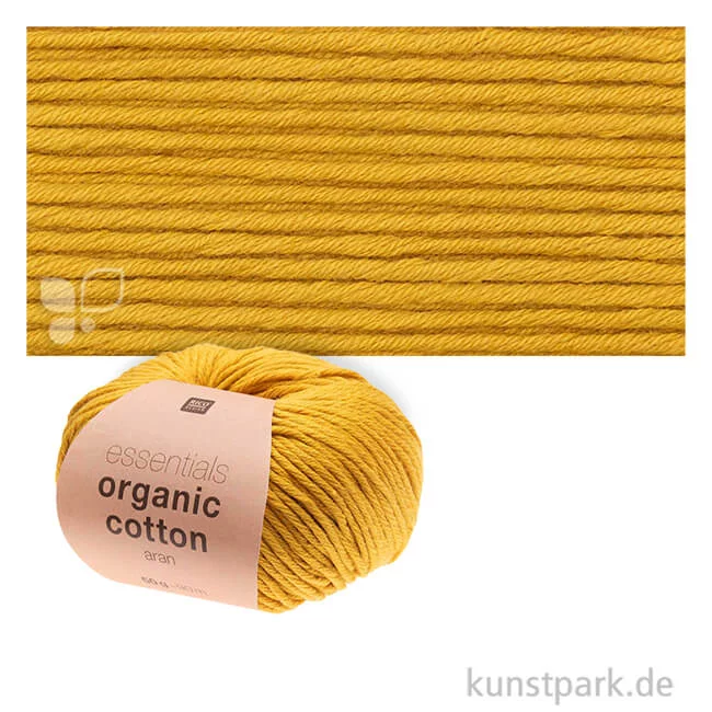 Artikelbild 1 des Artikels “Rico Wolle - Essentials Organic Cotton aran, 100% Baumwolle, 50g, 90m Farbe | Senf“