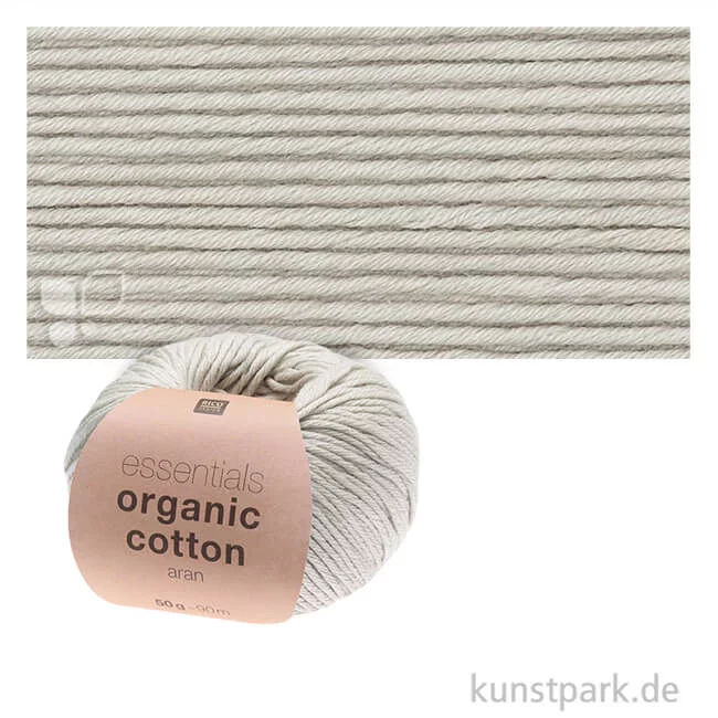 Artikelbild 1 des Artikels “Rico Wolle - Essentials Organic Cotton aran, 100% Baumwolle, 50g, 90m Farbe | Silber“