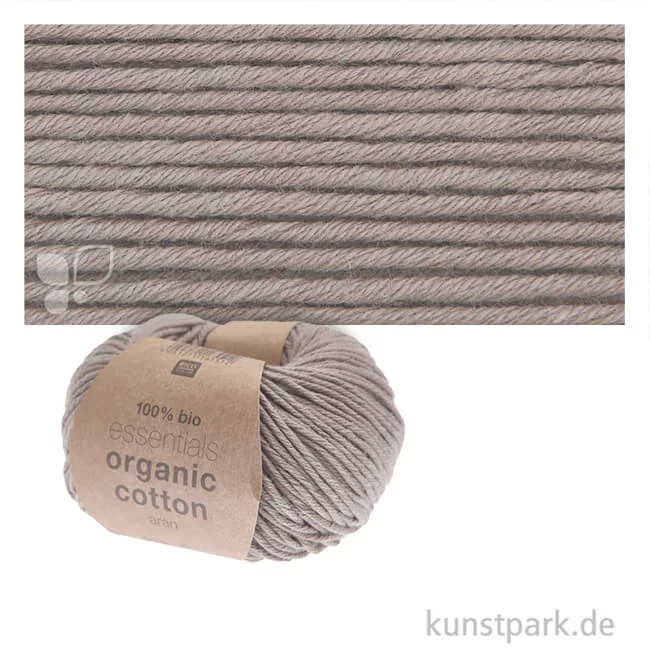 Artikelbild 1 des Artikels “Rico Wolle - Essentials Organic Cotton aran, 100% Baumwolle, 50g, 90m Farbe | Taupe“