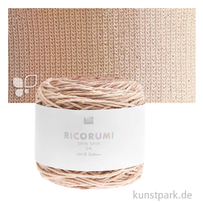 Artikelbild 1 des Artikels “Ricorumi Garn - Spin Spin dk, 100% Baumwolle, 50g, 115m Farbe | Beige“