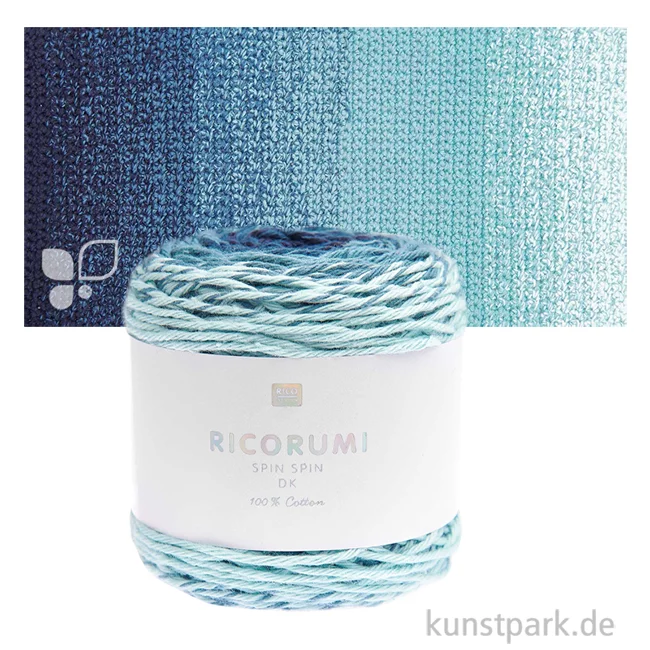 Artikelbild 1 des Artikels “Ricorumi Garn - Spin Spin dk, 100% Baumwolle, 50g, 115m Farbe | Blau“