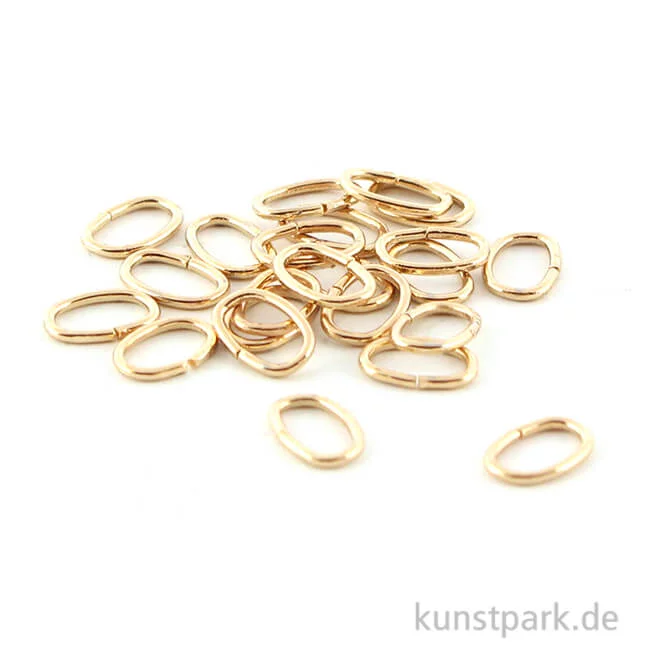 Artikelbild 1 des Artikels “Ringel - Oval, Gold, Stärke 0,8 mm, 22 Stück “