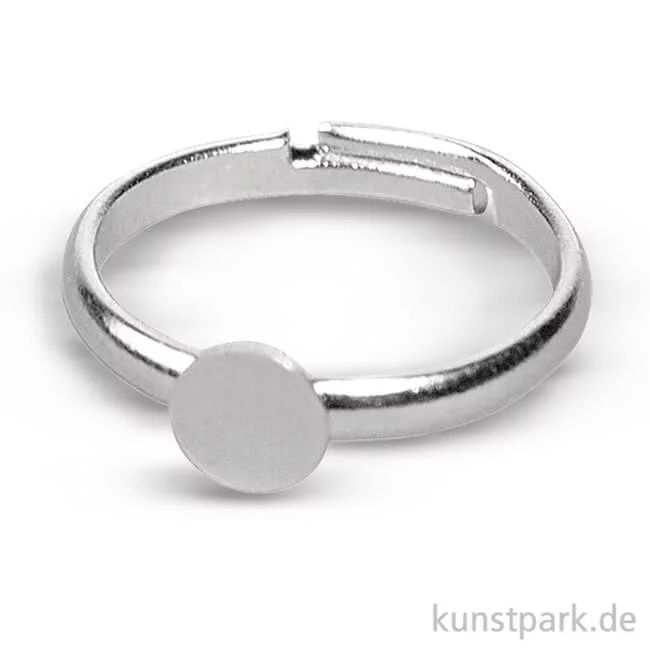 Artikelbild 1 des Artikels “Ringschiene mit Platte - Platin, 6mm, 2 Stück “
