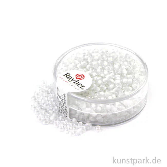 Artikelbild 1 des Artikels “Rocailles ARKTIS gelüstert - 2,6 mm - 17 g Dose | Weiß“