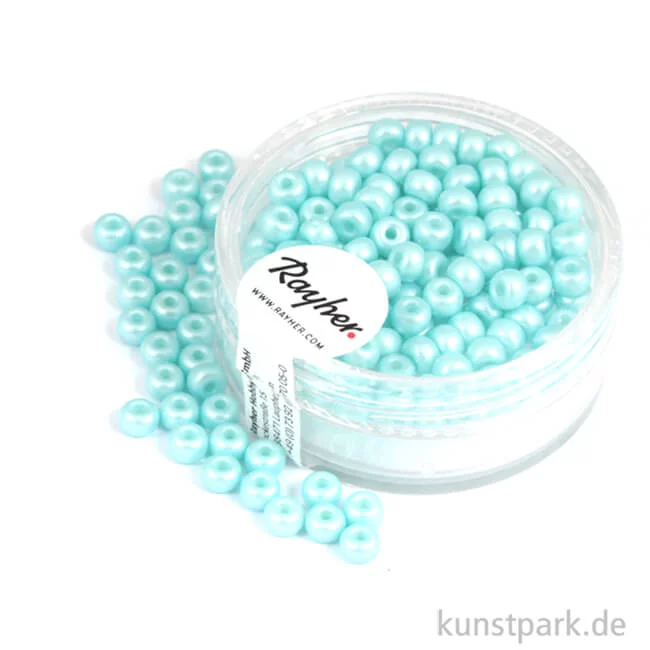 Artikelbild 1 des Artikels “Rocailles metallic matt - 4 mm - 150 Stück Dose | Aqua matt“