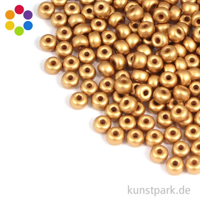Artikelbild 1 des Artikels “Rocailles metallic matt - 4 mm - 150 Stück “