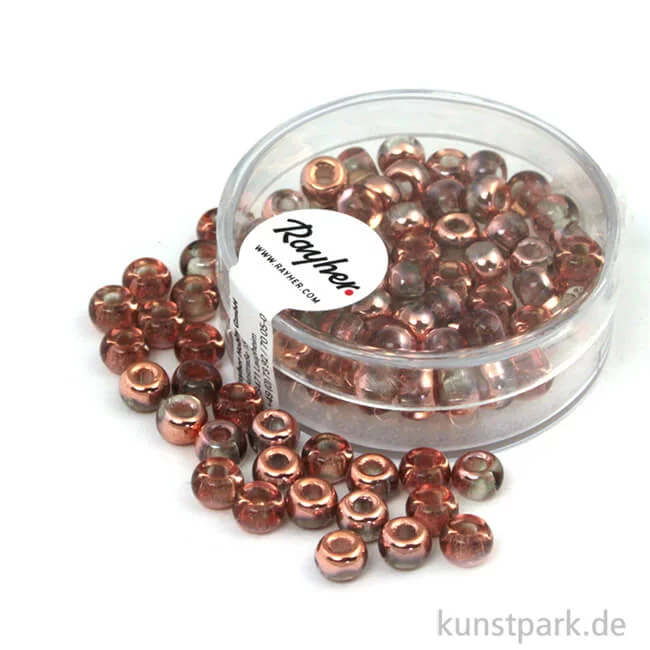 Artikelbild 1 des Artikels “Rocailles Metallic mit Großloch - 5,5 mm - 80 Stück Kupfer“