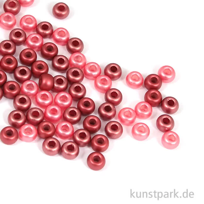 Artikelbild 1 des Artikels “Rocailles-Mix mit Großloch - Korall-Töne, 5,5 mm, 80 Stück “