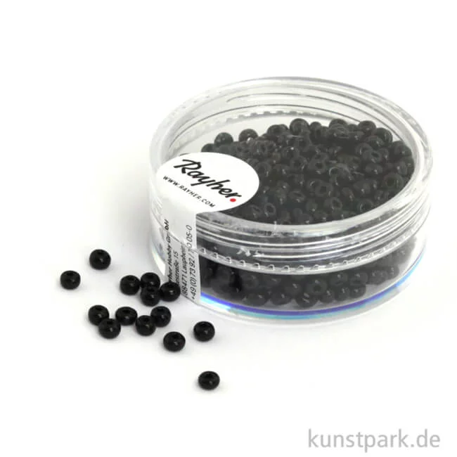 Artikelbild 1 des Artikels “Rocailles opak - 2,6 mm - 17 g Dose | Schwarz“