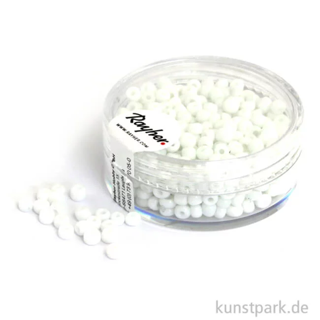 Artikelbild 1 des Artikels “Rocailles opak - 2,6 mm - 17 g Dose | Weiß“