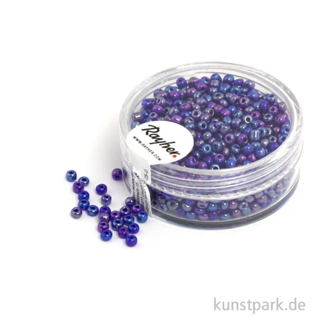 Artikelbild 1 des Artikels “Rocailles opak gelüstert - 2 mm - 17 g Dose | Dunkelblau“