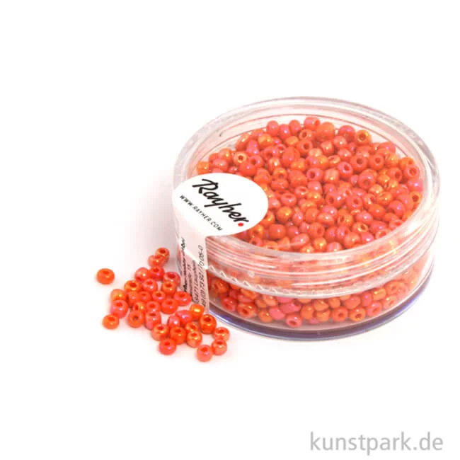 Artikelbild 1 des Artikels “Rocailles opak gelüstert - 2 mm - 17 g Dose | Orange“