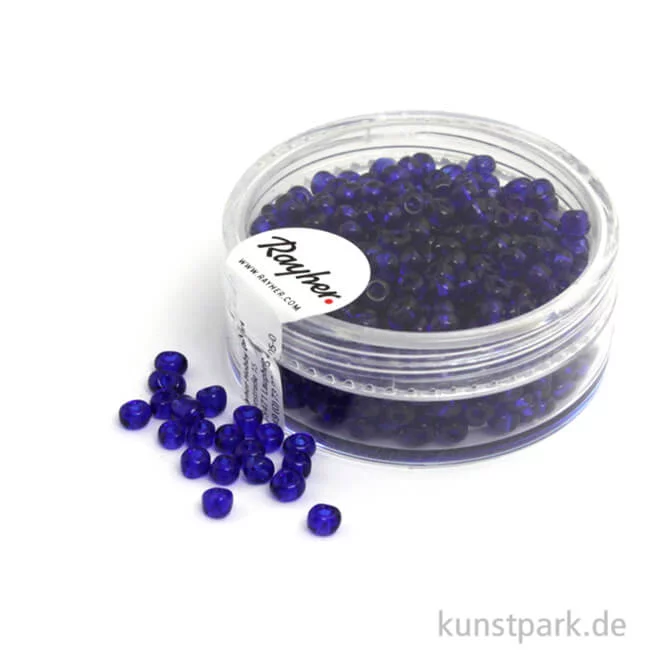 Artikelbild 1 des Artikels “Rocailles transparent - 2,6 mm - 17 g Dose | Dunkelblau“