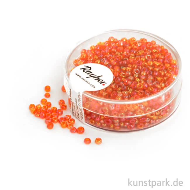 Artikelbild 1 des Artikels “Rocailles transparent gelüstert - 2 mm - 17 g Dose | Orange“