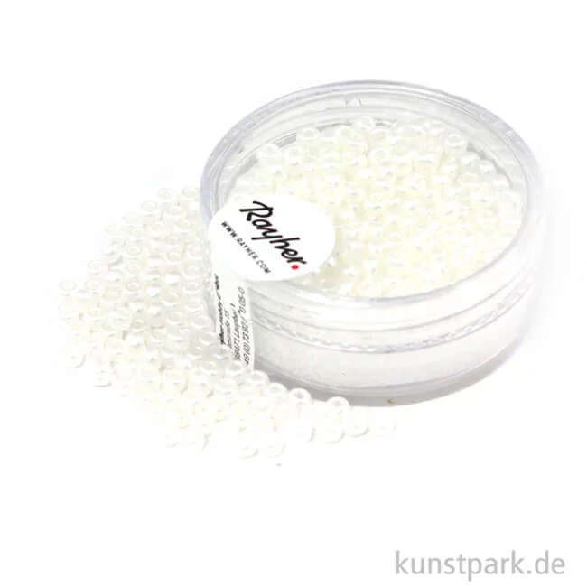 Artikelbild 1 des Artikels “Rocailles verwachst - 2,6 mm - 7g Dose | Weiß“