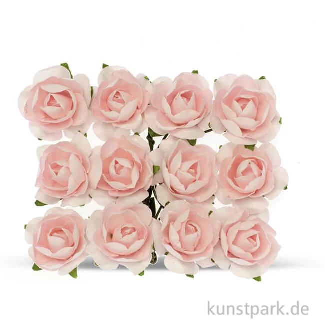Artikelbild 1 des Artikels “Röschen mit Draht, 18 mm 12 Stk. | Rosa“
