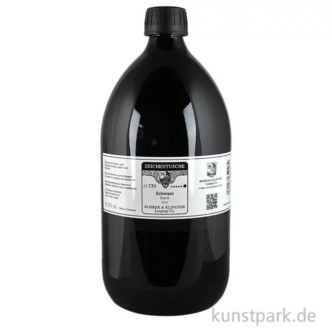 Artikelbild 1 des Artikels “Rohrer & Klingner Zeichentusche - 770 Schwarz 1000 ml“