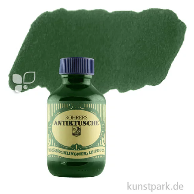 Artikelbild 1 des Artikels “Rohrer & Klingner Antiktusche 100 ml Einzelfarbe | 510 Lotusgrün“