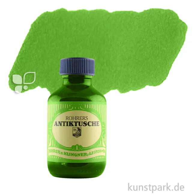 Artikelbild 1 des Artikels “Rohrer & Klingner Antiktusche 100 ml Einzelfarbe | 530 Cheopsgrün“