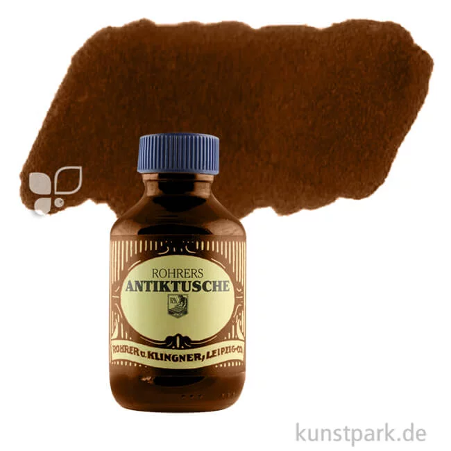 Artikelbild 1 des Artikels “Rohrer & Klingner Antiktusche 100 ml Einzelfarbe | 640 Umbra gebrannt“