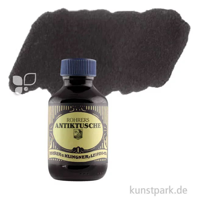 Artikelbild 1 des Artikels “Rohrer & Klingner Antiktusche 100 ml Einzelfarbe | 710 Ceresschwarz“