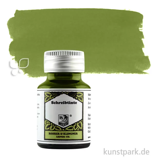 Artikelbild 1 des Artikels “Rohrer & Klingner Schreibtinte 50 ml Einzelfarbe | 530 Alt Goldgrün“