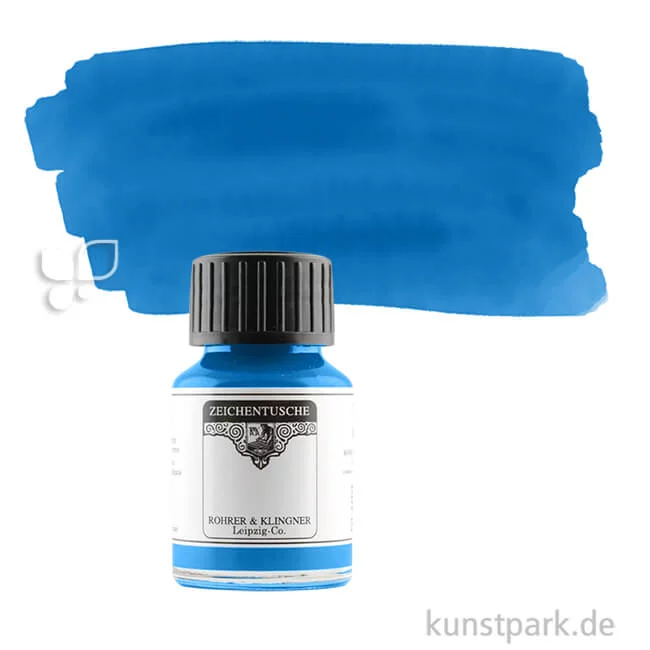Artikelbild 1 des Artikels “Rohrer & Klingner Zeichentusche 50 ml Einzelfarbe | 703 Cyanblau“