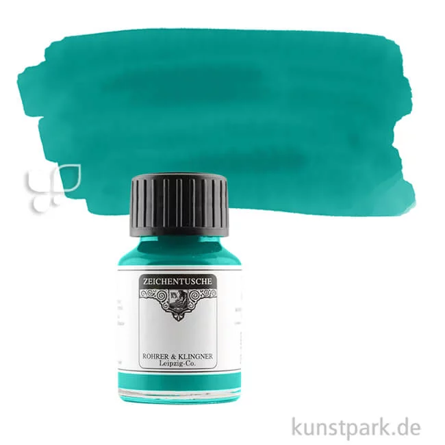 Artikelbild 1 des Artikels “Rohrer & Klingner Zeichentusche 50 ml Einzelfarbe | 743 Türkis“