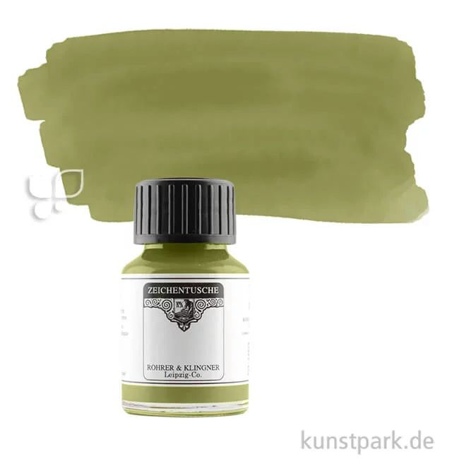 Artikelbild 1 des Artikels “Rohrer & Klingner Zeichentusche 50 ml Einzelfarbe | 754 Alt Goldgrün“