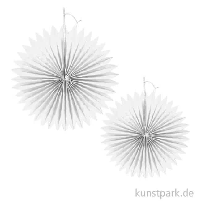 Artikelbild 1 des Artikels “Rosetten aus Papier, 2 Stück sortiert 20-30 cm | Weiß“