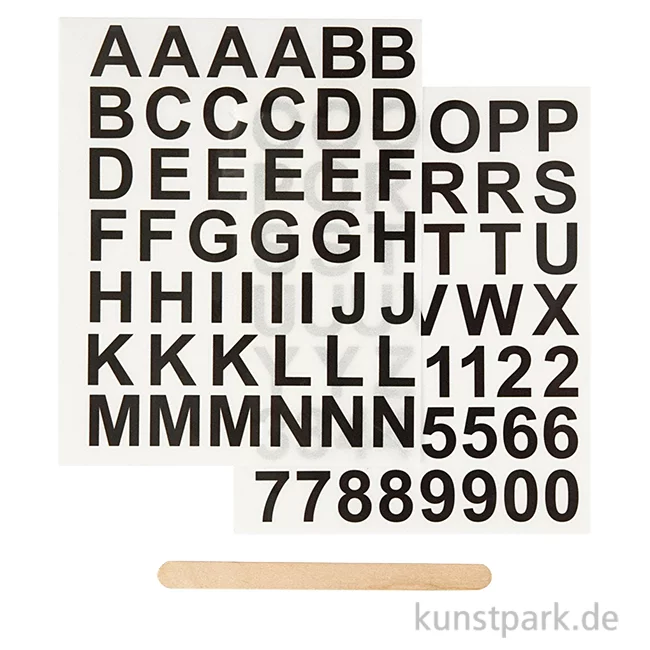 Artikelbild 1 des Artikels “Rub-on Sticker, Rubbelbuchstaben & Zahlen, Schwarz “