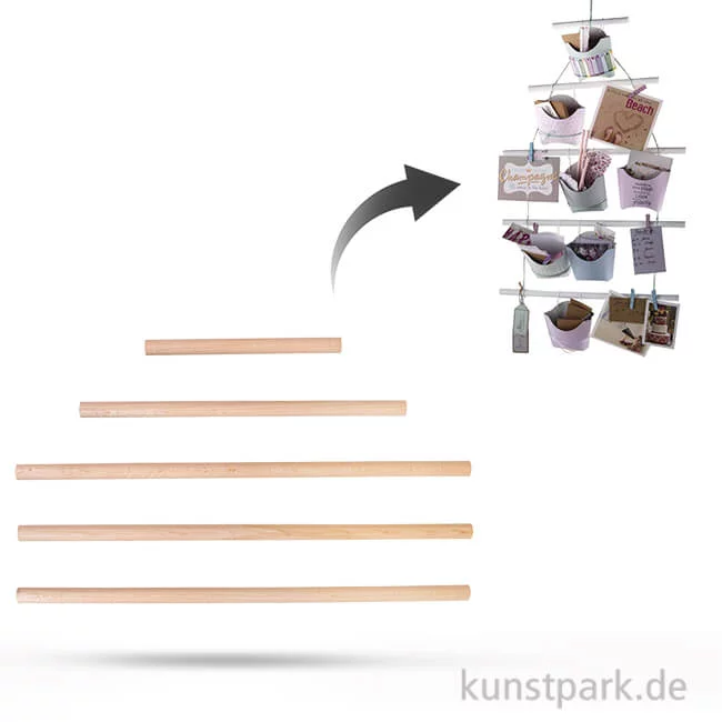 Artikelbild 1 des Artikels “Rundstäbe aus Buche, 18 - 40 cm, 5 Stück sortiert “