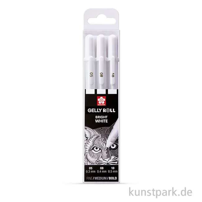 Artikelbild 1 des Artikels “Sakura Gelly Roll 3er Set - weiße Gelstifte “