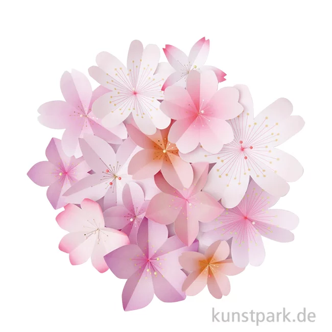 Artikelbild 1 des Artikels “Sakura Papierblüten - 60 Kirschblüten aus Papier “