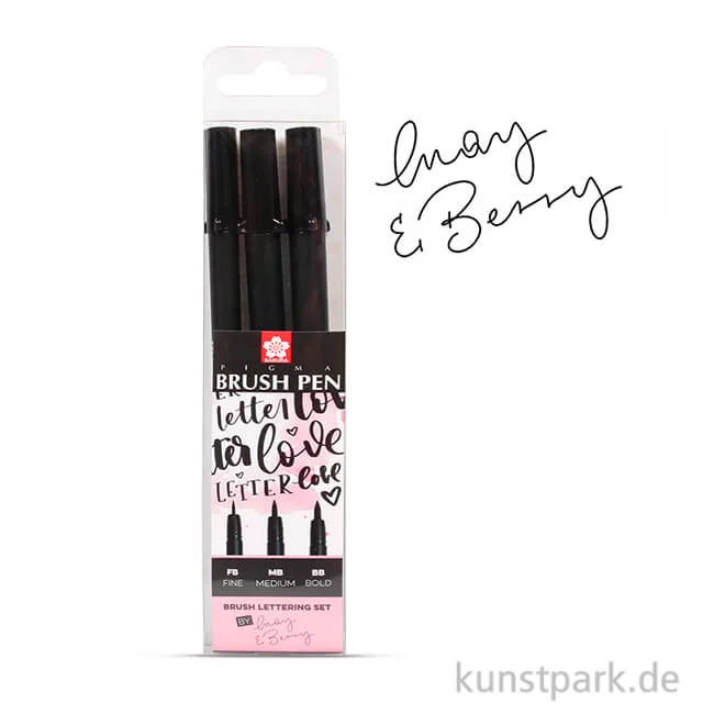 Artikelbild 1 des Artikels “Sakura PIGMA Brush Pen May & Berry 3er Set “